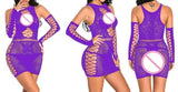 Plus Size Women Lingerie Erotic chemise Full Body Stockings Open Crotch Fishnet Lingerie