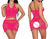 Plus Size Women Lingerie Erotic chemise Full Body Stockings Open Crotch Fishnet Lingerie