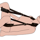 BDSM Bondage Set Restraint Strap System Adults Wrists & Ankle Cuffs Complete Sex Product Set For BDSM