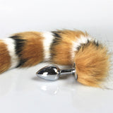 Fox Tail Anal Plug Metal Fake Furry Butt Plug For Women BDSM Play Toys For Women