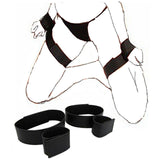 BDSM Bondage Set Restraint Strap System Adults Wrists & Ankle Cuffs Complete Sex Product Set For BDSM