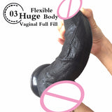 Huge Dildo With Suction Cup Penis Adult Toys For Women Black Dildo Solo Pleasure Toys